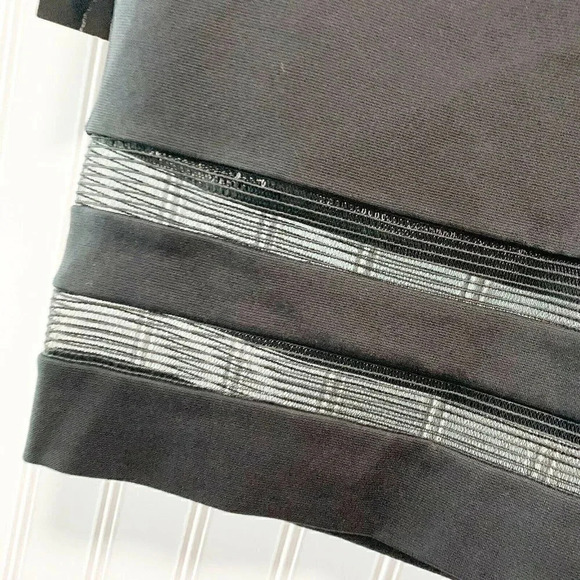 Bebe Black Mesh Inserts Ponte Pencil Skirt New! - Picture 3 of 4